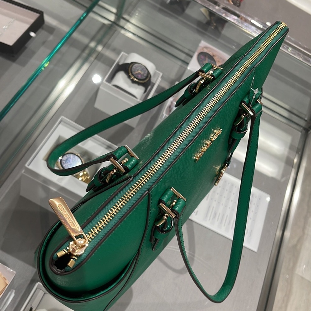 MICHAEL KORS Charlotte Large Leather Top-Zip Tote
Palmetto Green - Picture 10 of 16
